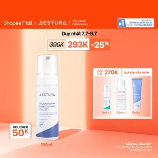 Sữa rửa mặt tạo bọt dịu nhẹ chiết xuất trà xanh AESTURA ATOBARRIER365 Bubble Cleanser 150ml