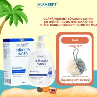 Dung dịch vệ sinh phụ nữ ALFASEPT Intimate Wash Protecting giúp khử mùi vùng kín, khô thoáng cả ngày