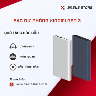 Sạc Pin dự phòng Xiaomi Gen 3 18W - Sạc nhanh 2 chiều cổng Type-C- Thiết Kế Tinh Tế, vỏ kim loại sang trọng -