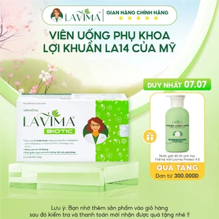 Viên Uống Phụ Khoa, Men Vi Sinh Vùng Kín LAVIMA BIOTIC 20 Viên, Giảm Khí Hư, Ngứa Rát, Ngăn Ngừa Tái Phát