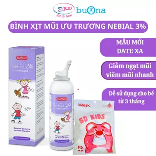 Xịt mũi Nebial 3%, giảm nghẹt mũi, sổ mũi cho bé từ 3 tháng tuổi, hiệu quả nhanh - Hàng chính hãng