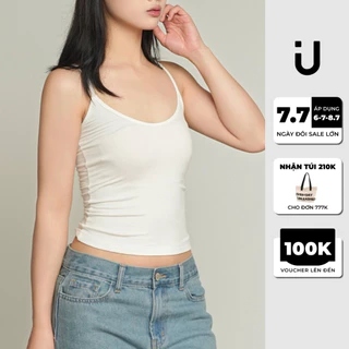 100% cotton áo 2 dây ôm cơ thể chất liệu cao cấp mềm mại co giãn Unleashedvn Sloop Cami Cotton Top