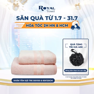 Khăn tắm 50x100cm hoặc 60x120cm ROYAL TOWEL sợi tre cao cấp siêu mềm mịn, thấm hút tốt dùng cho em bé, gia đình