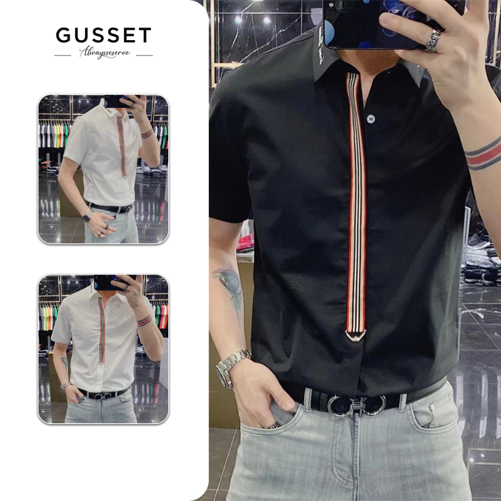 Áo sơ mi nam ngắn tay Thêu ong BEE EMBROIDERED SHIRT- GS18