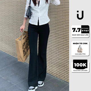 Quần ống loe lưng cạp cao chất liệu mềm mại ống quần dài tôn dáng - Unleashedvn JANE pants