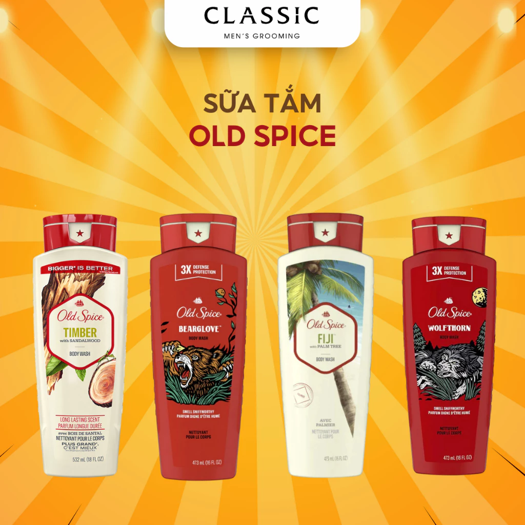 Sữa Tắm Old Spice Nhiều Mùi Hương 473ml