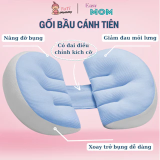 Gối bầu cánh tiên chính hãng EASYMOM, gối kê bụng bầu giảm đau lưng cho mẹ bầu