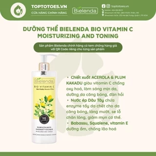 [DEAL LIVESTREAM] Dưỡng thể trắng da Bielenda Bio Vitamin C dưỡng ẩm, làm sáng mịn da