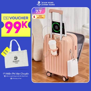 Vali kéo du lịch thời trang SUNNY SV07 nhựa PC + ABS (2 size 5 màu)