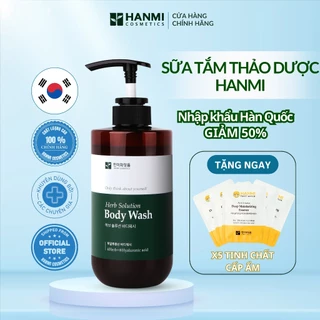 Sữa tắm thảo dược Hanmi cung cấp độ ẩm dưỡng sáng làm sạch dịu êm 500ml