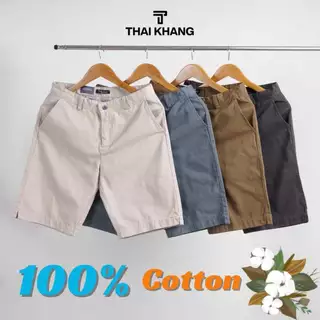 Combo 2 quần short kaki nam THÁI KHANG vải kaki dày mềm mặc mát QKAKI13