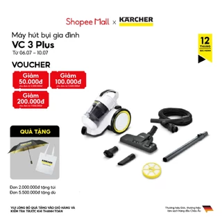 Máy hút bụi khô không dùng túi lọc bụi Karcher VC 3 Plus công suất 1100w màu trắng - bảo hành 18 tháng