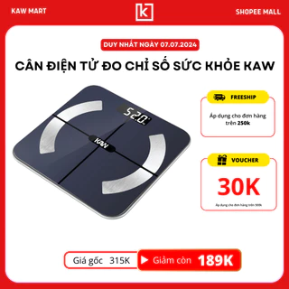 Cân sức khỏe thông minh đo 11 chỉ số của cơ thể, cân điện tử đo lượng mỡ kết nối bluetooth mặt kính chịu lực