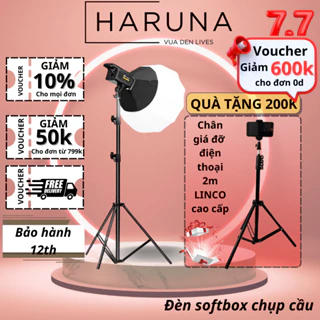 Đèn livestream softbox cầu ⭐️FREESHIP⭐️Đèn chụp studio công suất lớn - Đèn studio 3 màu sáng mịn BẢO HÀNH 12 tháng