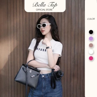 Áo croptop nữ, Áo thun nữ cổ tròn dáng ôm sexy - Bella Top MS28