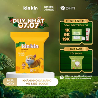 Khăn khô đa năng trẻ em KinKin túi 600gr/900gr, tiết kiệm cho mẹ - an toàn cho bé