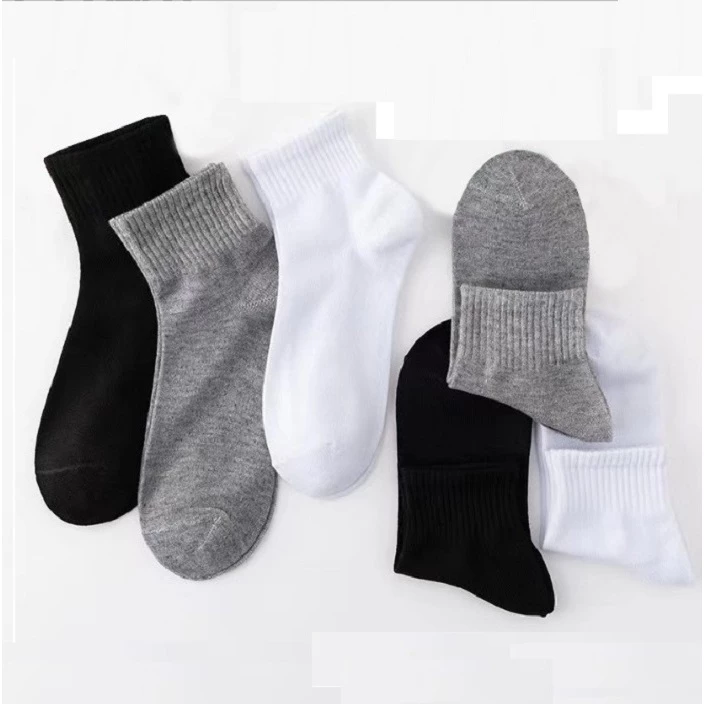[MUA 10 TẶNG 1] Vớ Tất Cổ Trung Nam Nữ Basic Chất Liệu Cotton Cao Cấp , Vớ Nam Trơn Mềm Mịn Ôm Chân - VONAM002