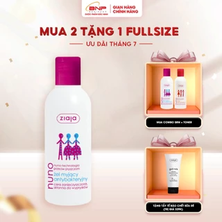 Sữa rửa mặt dạng gel ngừa mụn trắng da Ziaja Nuno cho da dầu và da hỗn hợp, không gây kích ứng 200ml