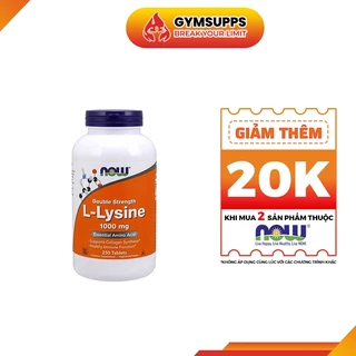 Now L Lysine 1000mg Viên Uống Tăng Tổng Hợp Collagen, Hỗ Trợ Tăng Cơ Giảm Mỡ