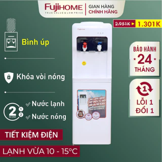 Cây nước nóng lạnh Nhập Khẩu Fujihome WD5320E, bình lọc tủ máy lọc nước nóng lạnh mini uống công nghệ