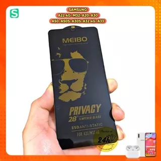 Kính Cường Lực Chống Nhìn Trộm MEIBO XỊN Cho Điện Thoại SAMSUNG A22 4G M32 4G A20 A30 A31 A30S A50 A50S M34 5G A34 5G