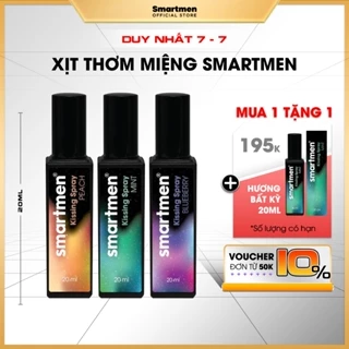 [MUA 1 TẶNG 1 FULLSIZE] Xịt Thơm Miệng Kissing Spray Smartmen 20ml hương trái cây ngọt ngào thơm mát