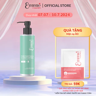 Gel rửa mặt Emmié sạch sâu và kiểm soát mụn 180ml BAO BI MỚI giúp loại bỏ bụi bẩn, ngăn ngừa mụn đầu đen, mụn viêm