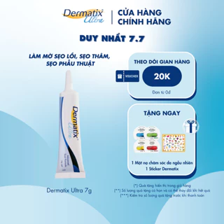 Gel làm mờ sẹo và làm phẳng sẹo lồi, sẹo thâm Dermatix Ultra 7g