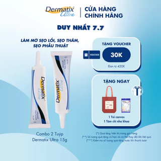 Combo 2 tuýp gel Dermatix Ultra 15g - Cải thiện sẹo lồi, sẹo phì đại, sẹo thâm cho người lớn