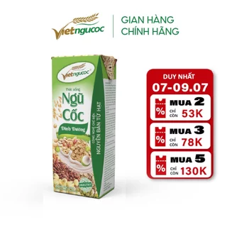 Lốc 4 Hộp Sữa Ngũ Cốc Dinh Dưỡng VIỆT NGŨ CỐC Uống Liền Bổ Sung Năng Lượng Chất Dinh Dưỡng Cho Cơ Thể 180ml/ Hộp