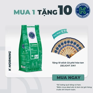 Cà Phê Rang Xay Robusta Arabica K MorningTúi 454g - Cà Phê Rang Xay Nguyên Chất K Coffee