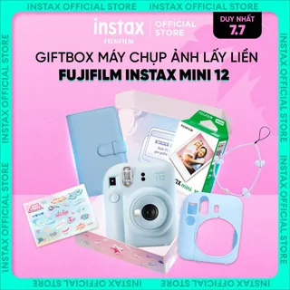 COMBO BOX Máy Ảnh Chụp Lấy Liền Fujifilm Instax Mini 12 - Bảo Hành 1 Năm (Có Kèm Film)