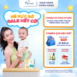 Tích điểm - Combo Avisure D3MK7 và Avisure DHA smart kid hỗ trợ bé cao lớn, thông minh, mắt sáng