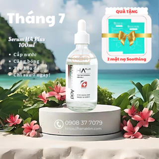 Serum HA Plus 100ml - Tặng 2 Mặt Nạ Soothing - Cấp Nước, Dưỡng Ẩm, Căng Bóng Da ( Hàng Chính Hãng)