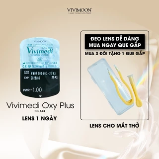 Lens 1 ngày cận trong suốt kính áp tròng VIVIMOON cho mắt thở