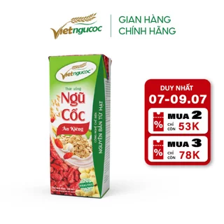 Lốc 4 Hộp Sữa Ngũ Cốc Ăn Kiêng VIỆT NGŨ CỐC Uống Liền Thích Hợp Cho Người Ăn Kiêng Eat Clean 180ml/Hộp