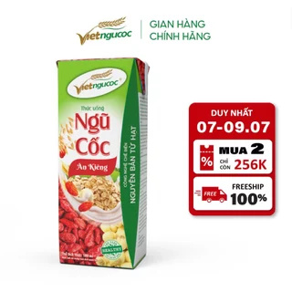 Combo 5 Lốc Sữa Ngũ Cốc Ăn Kiêng VIỆT NGŨ CỐC Uống Liền Thích Hợp Cho Người Ăn Kiêng Eat Clean 180ml/Hộp