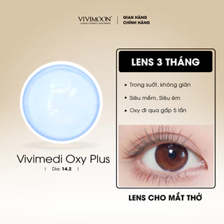 Kính áp tròng cận trong suốt 3 tháng không giãn chống ánh sáng xanh chất liệu cao cấp Vivimoon