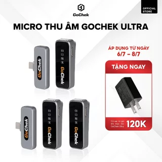 Micro thu âm không dây GoChek khử tiếng ồn khi live/quay video/ghi âm cho điện thoại/máy tính dòng cao cấp GC-A/B ULTRA