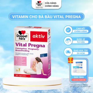 Vitamin Tổng Hợp Cho Bà Bầu Vital Pregna Doppelherz Hỗ Trợ Mẹ & Bé Phát Triển Khoẻ Mạnh Suốt Thai Kỳ (Hôp 30 Viên)