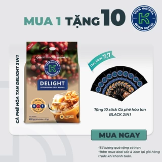 Cà phê sữa hòa tan K Delight 3in1 Túi 36 gói x 17g  K COFFEE