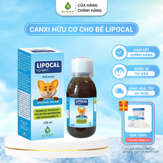 Canxi Hữu Cơ Cho Bé Lipocal K2 MK7 Erbex Giúp Bé Giảm Nguy Cơ Còi Xương, Chậm Mọc Răng (Chai 150ml)