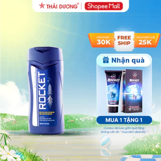 [Mua 1 tặng 1] Mua 1 Dầu gội Rocket 300g Tặng 1 Sữa tắm Rocket chai 200g - Dầu gội và sữa tắm dành cho nam giới