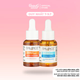 Combo serum dưỡng sáng da, cấp ẩm Balance Vitamin C + Hyaluronic (2x30ml)