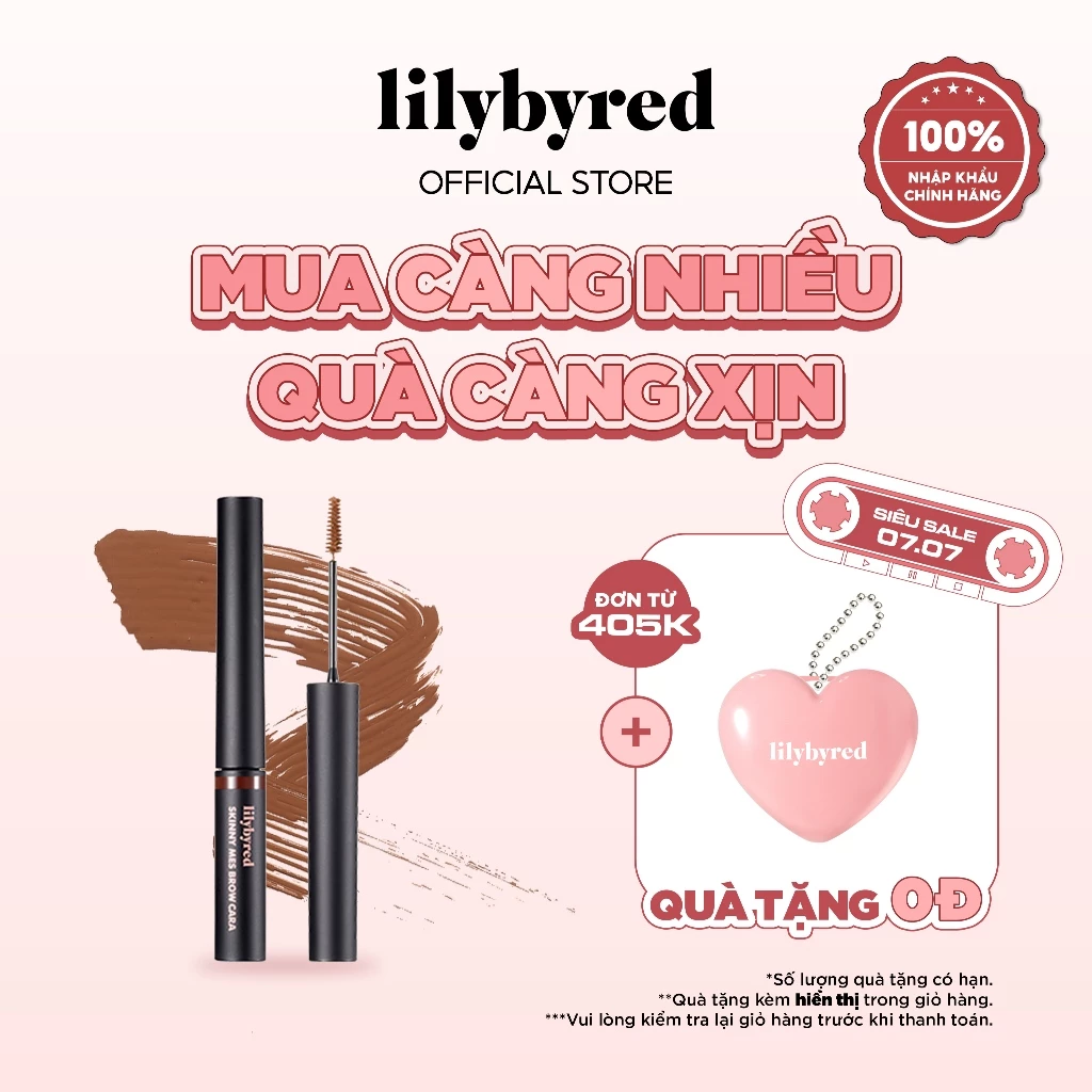 Mascara Lông Mày Lâu Trôi LILYBYRED Skinny Mes Brow Mascara 3.5g