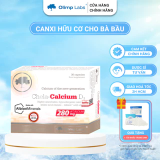 Canxi Hữu Cơ Chela Calcium D3 Olimp Labs - Bổ Sung Canxi Cho Bà Bầu & Mẹ Sau Sinh (Hộp 30 Viên)