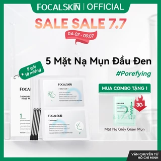 Miếng dán mũi loại bỏ mụn đầu đen 3 bước FOCALSKIN làm sạch sâu Mụn Đầu Đen Và Se Khít Lỗ Chân Lông 3ml*2