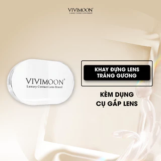 Hộp đựng lens Vivimoon tráng gương kèm dụng cụ gắp