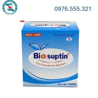 Men vi sinh Biosuptin chính hãng Hộp 25 gói.