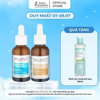 Combo serum ngăn ngừa lão hoá phục hồi da Balance 2% Hyaluronic Acid + 3% Ceramides và Collagen + Peptides 30ml/chai x2